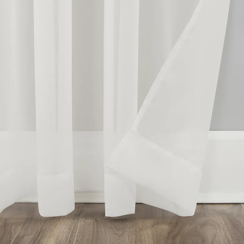 Wayfair Basics® Rothwell Voile Sheer Rod Pocket Curtain Panel | Wayfair North America