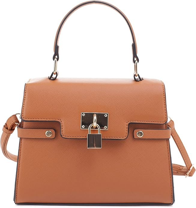 SUGU Women Classic Saffiano Top Handle Satchel Bag | Amazon (US)