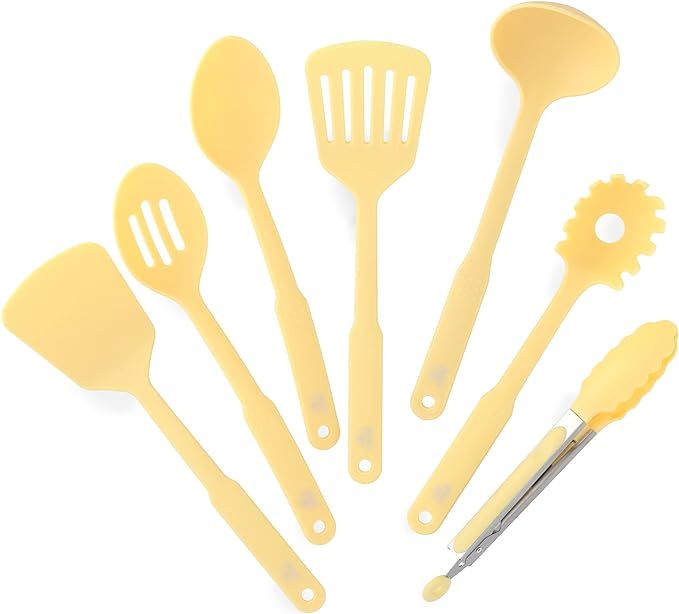 GreenLife Cooking Tools and Utensils, 7 Piece Nylon Set including Spatulas Turner Spoons and Tong... | Amazon (US)