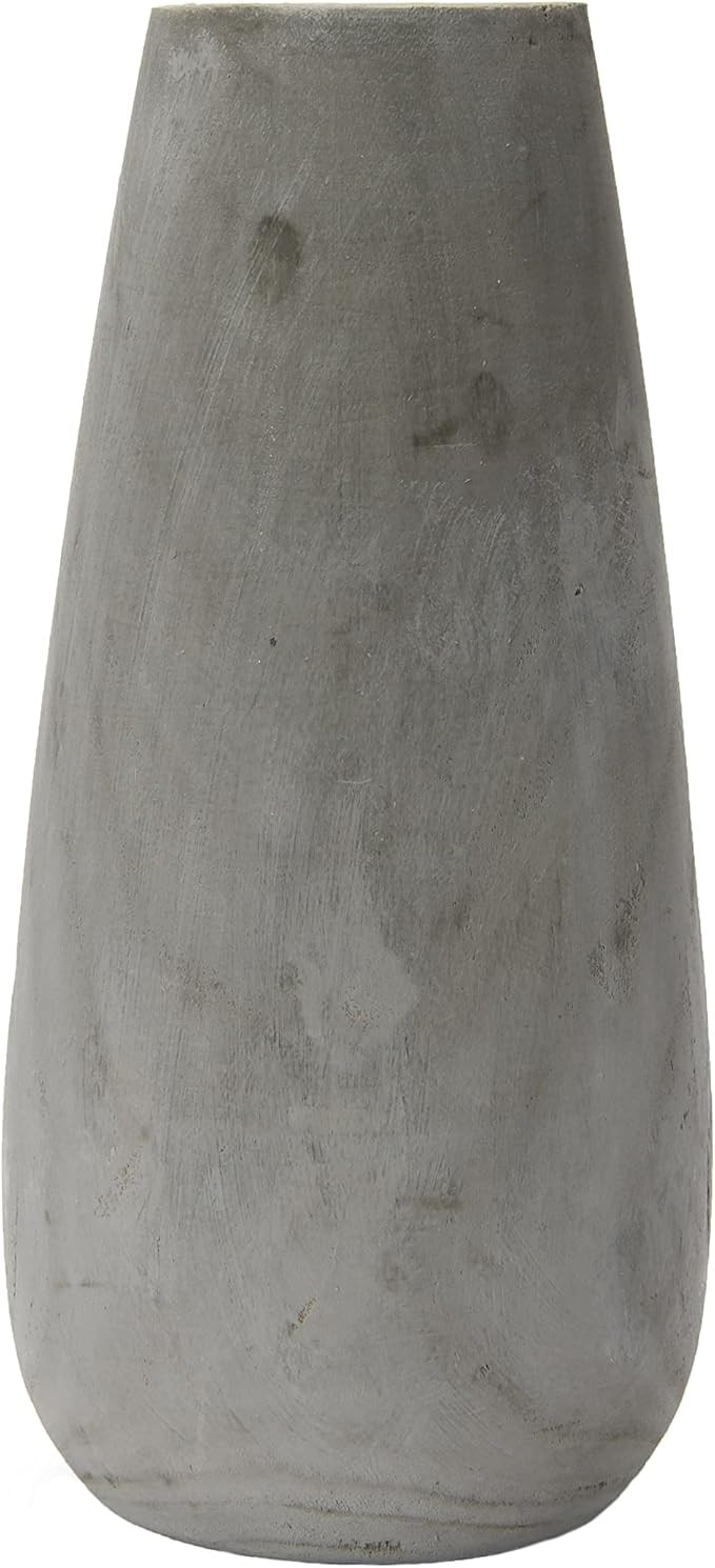 Creative Co-Op Paulownia Wood Grey Wash Vase | Amazon (US)