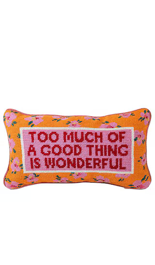 Too Much Needlepoint Pillow | Revolve Clothing (Global)