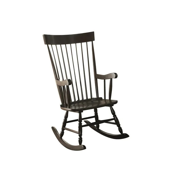 ACME Arlo Rustic Rocking Chair, Black Composite Wood | Walmart (US)
