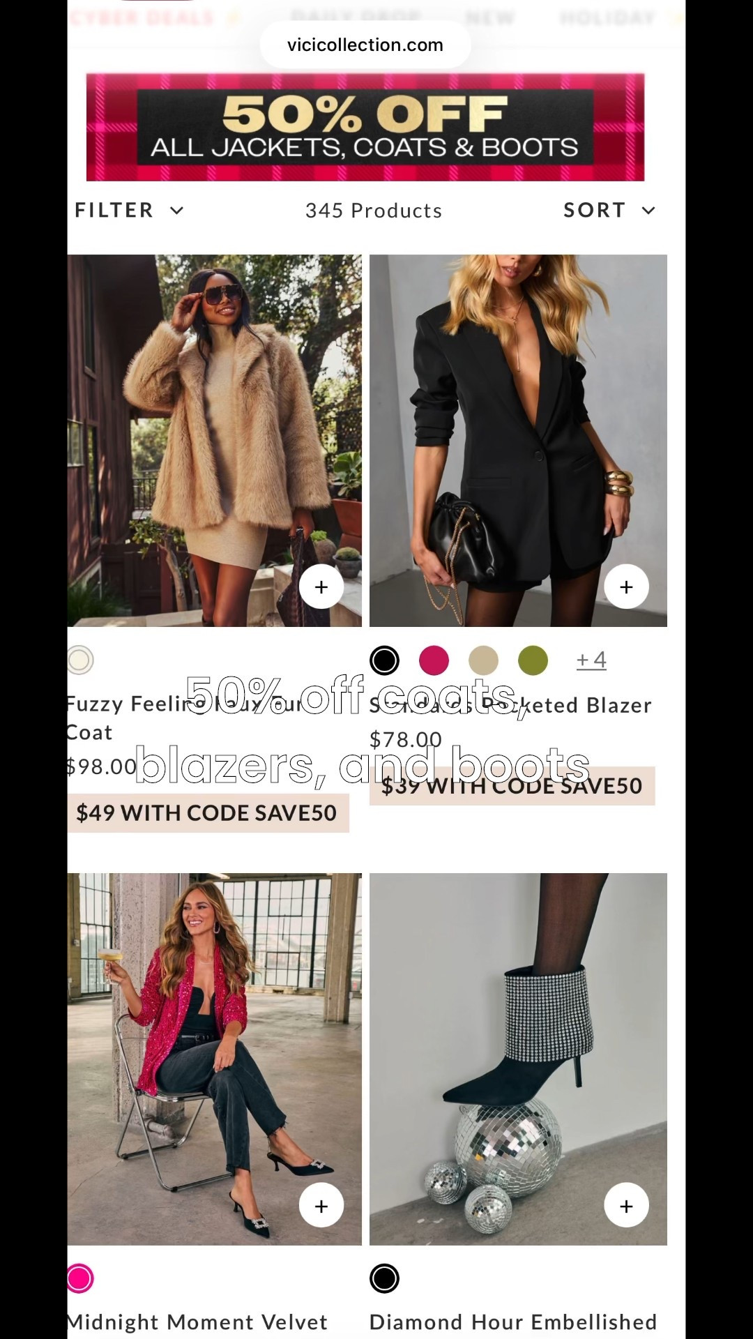 50% off all COATS BLAZERS AND BOOTS

#LTKGiftGuide #LTKCyberWeek #LTKSaleAlert