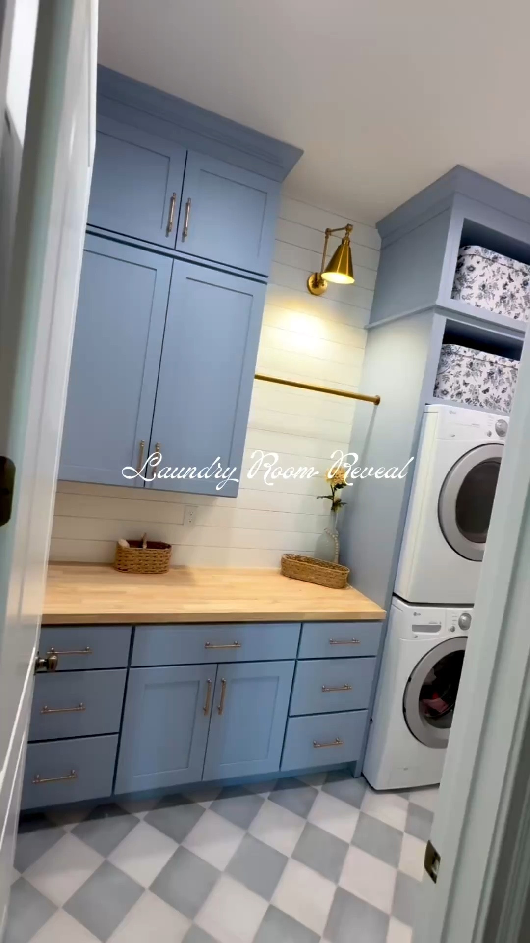 I linked everything I could for the laundry room! Paint color is Sherwin Williams windy Blue

#homedecor#laundryroommakeover