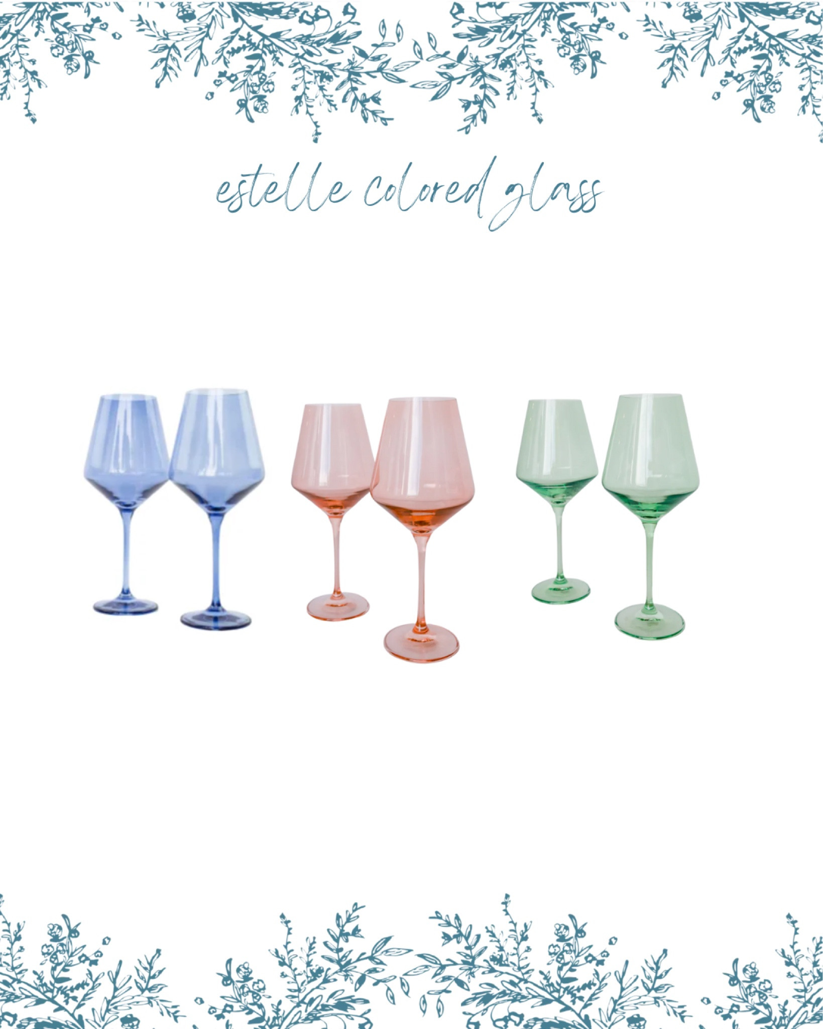 Wedding registry favorites- Estelle colored wine glasses! Seriously so stunning and chic. 

#LTKhome #LTKunder100 #LTKwedding