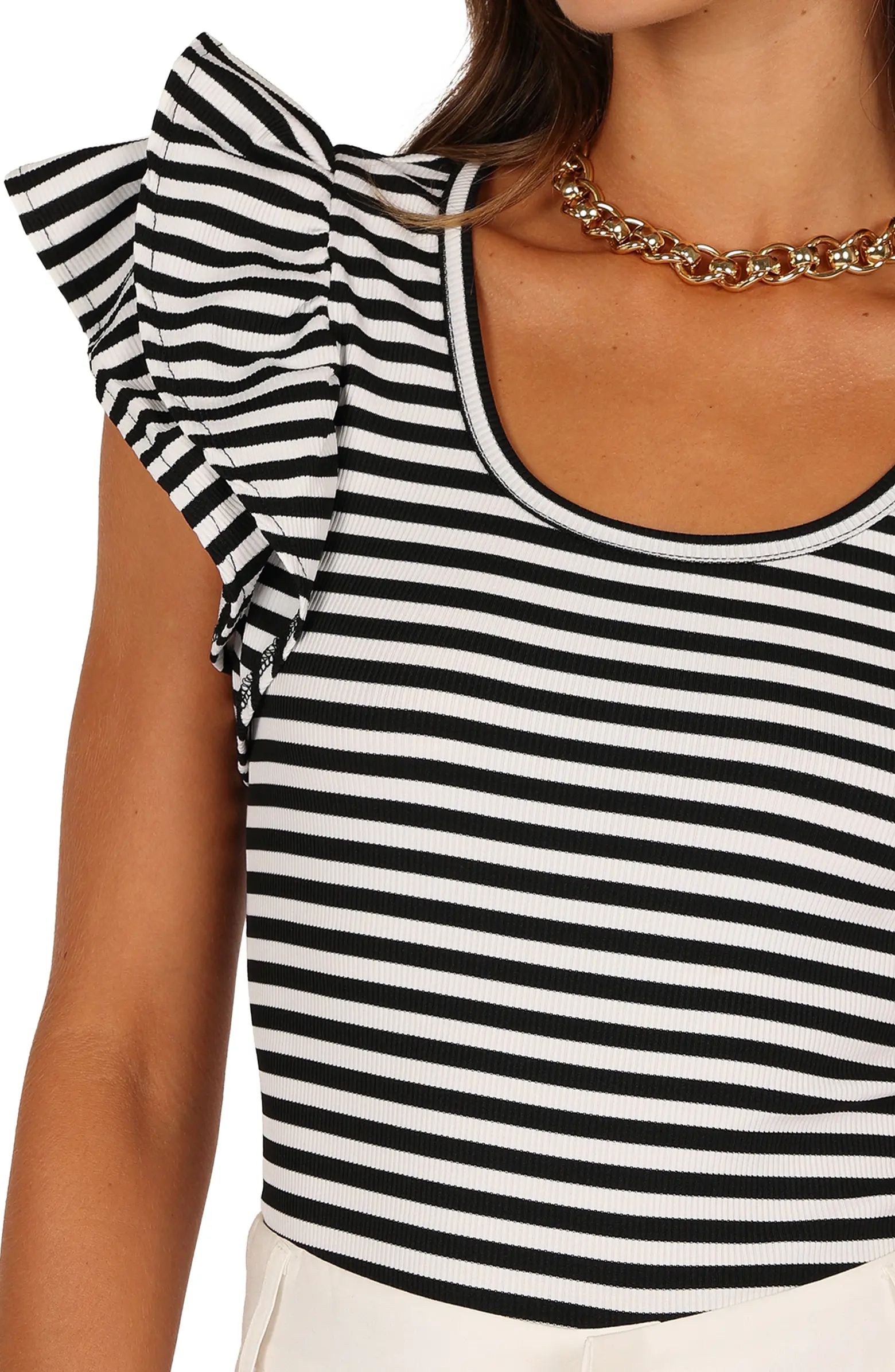 Martina Stripe Rib Top | Nordstrom