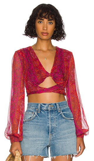 x REVOLVE Nayeli Top in Red & Pink Multi | Revolve Clothing (Global)