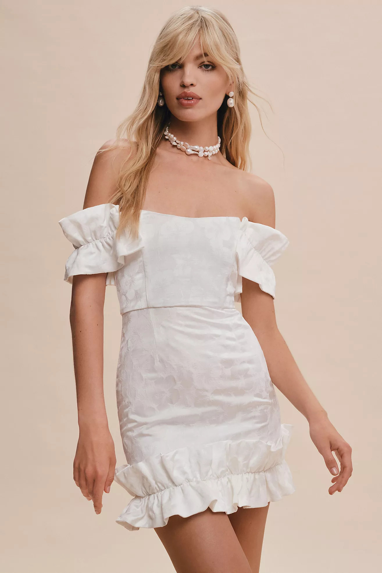 V. Chapman Hollyhock Ruffled Corset Mini Dress | Anthropologie (US)