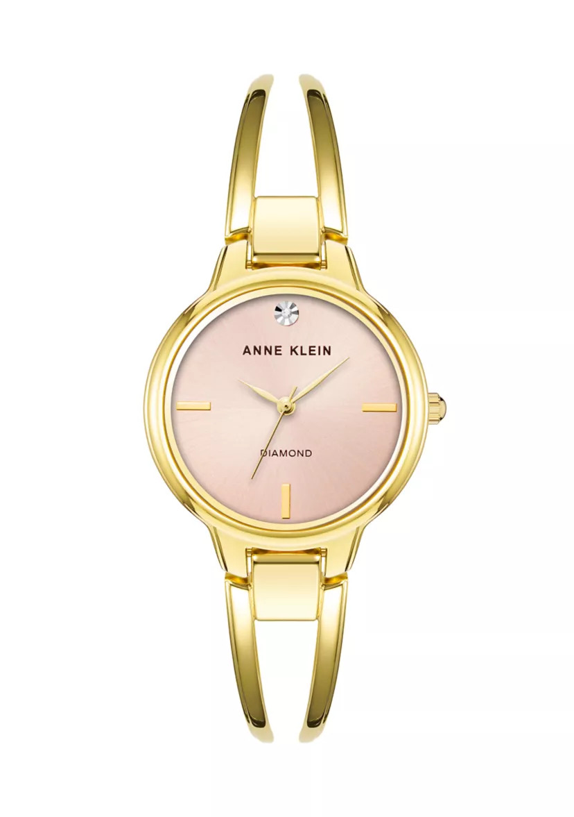 Women's Quartz Pink Round Bangle Watch | Belk