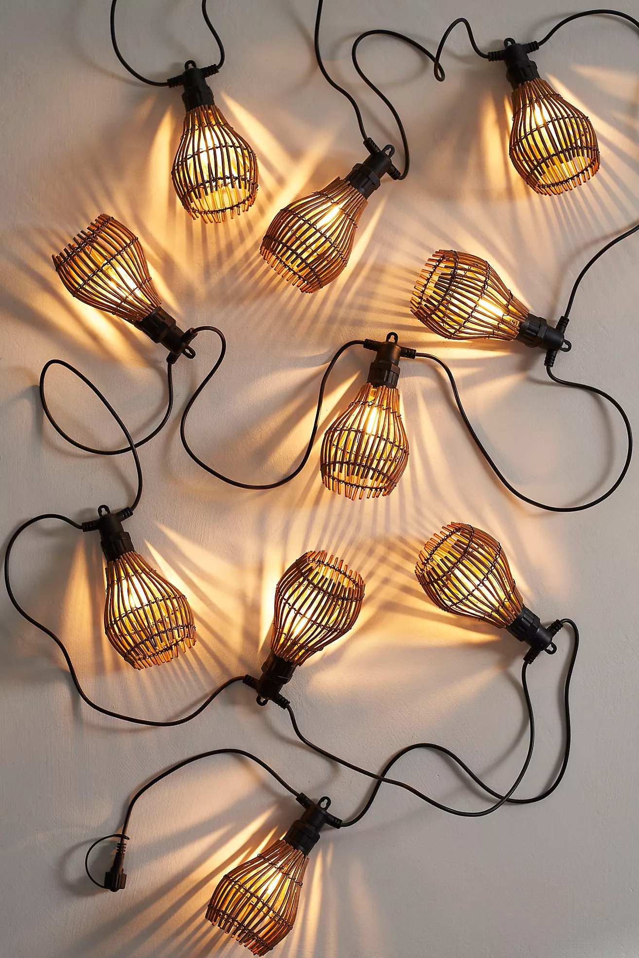 Basket Shade String Lights | Anthropologie (US)