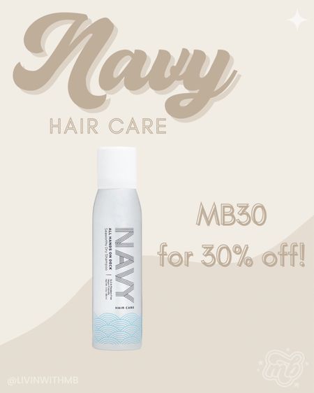 The All Hands on Deck - Seaworthy Dry Shampoo is my favorite from Navy Hair Care!

Use code: MB30 for 30% off your purchase

@navyhaircare #navyhaircarepartner

#LTKFind #LTKsalealert #LTKbeauty