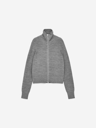 Wool-Cotton Zip Cardigan | Arket UK