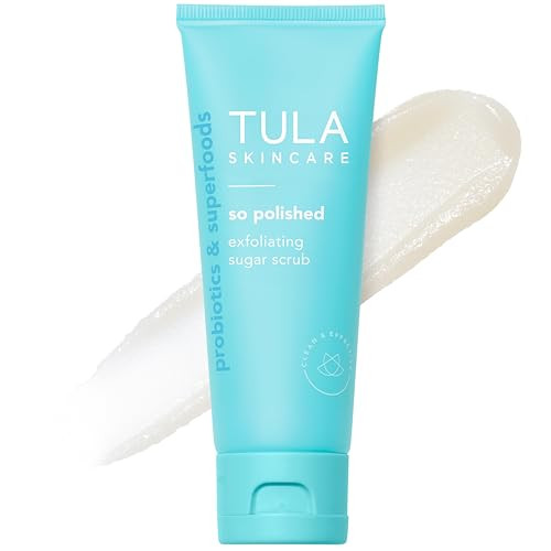 TULA Skin Care So Polished Exfoliating Sugar Scrub - Face Scrub, Gently Exfoliates with Sugar, Papaya, and Probiotic Extracts for a Softer and Radiant-Looking Complexion, 2.9 oz. | Amazon (US)