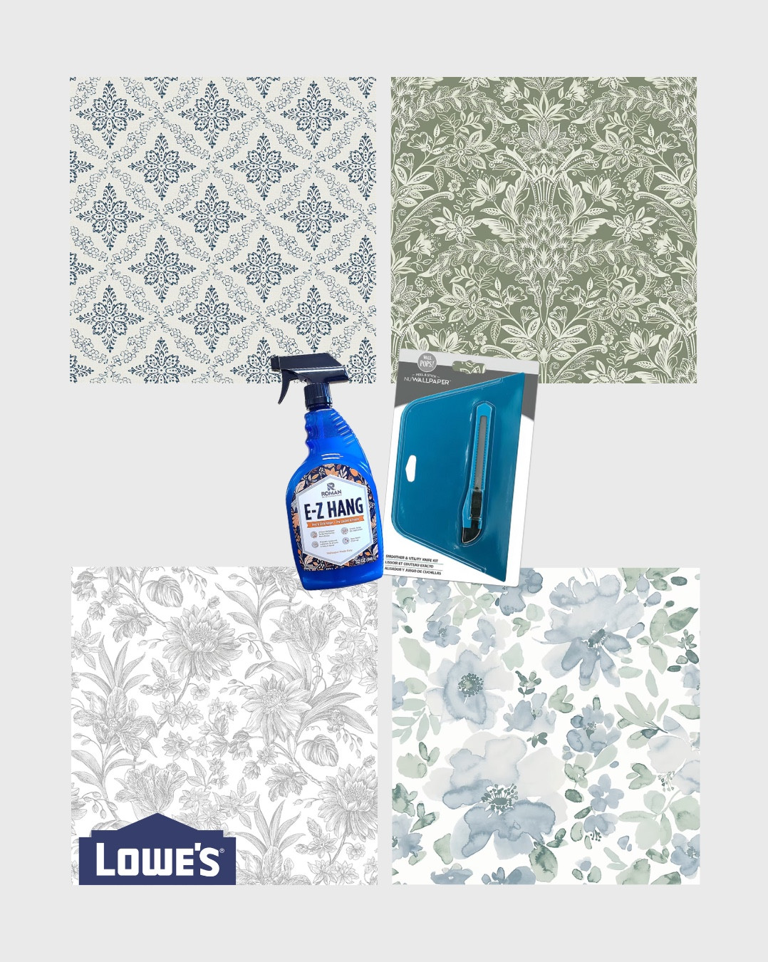 Looking for a quick way to refresh your bathroom? This peel-and-stick wallpaper is the perfect weekend project that will make a huge impact! Shop Lowe's for more ways to refresh your bathroom. 
#ad #LowesPartner

#LTKHome