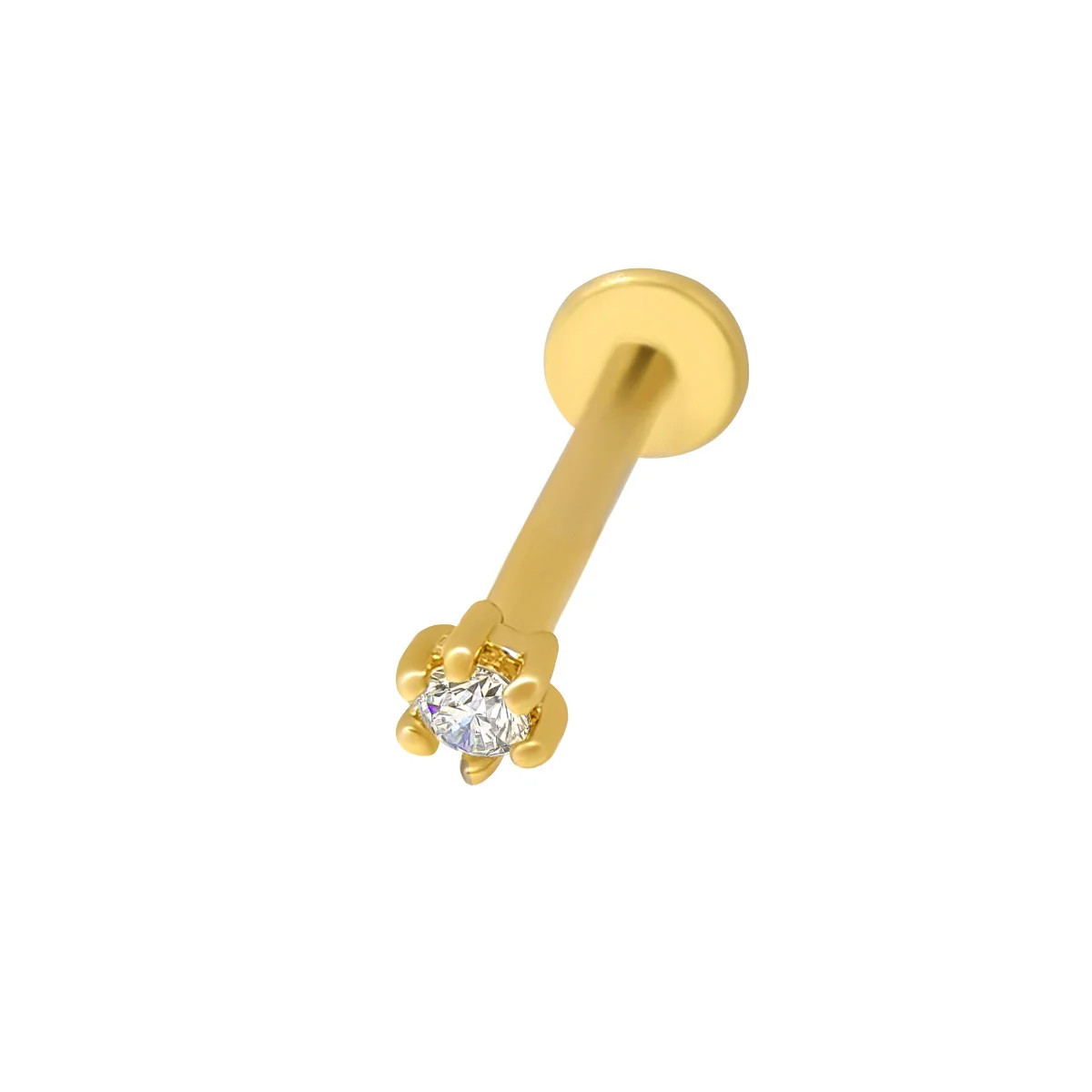 CIENNA FLAT BACK STUD | 14K | Jaz Hand Made (Global)