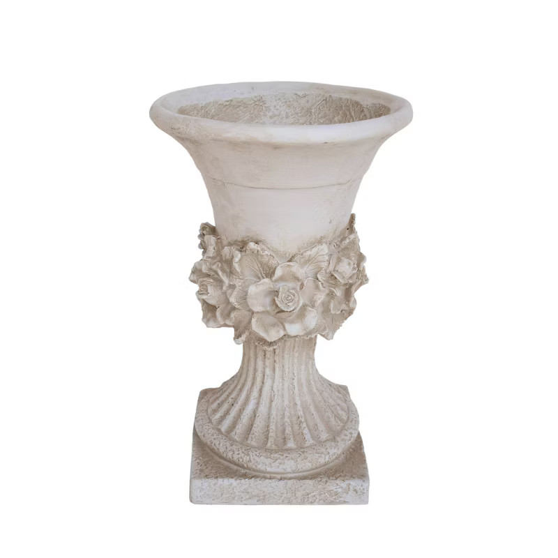19.5" Calliope Lightweight Concrete Patio Urn Planter White - Christopher Knight Home | Target
