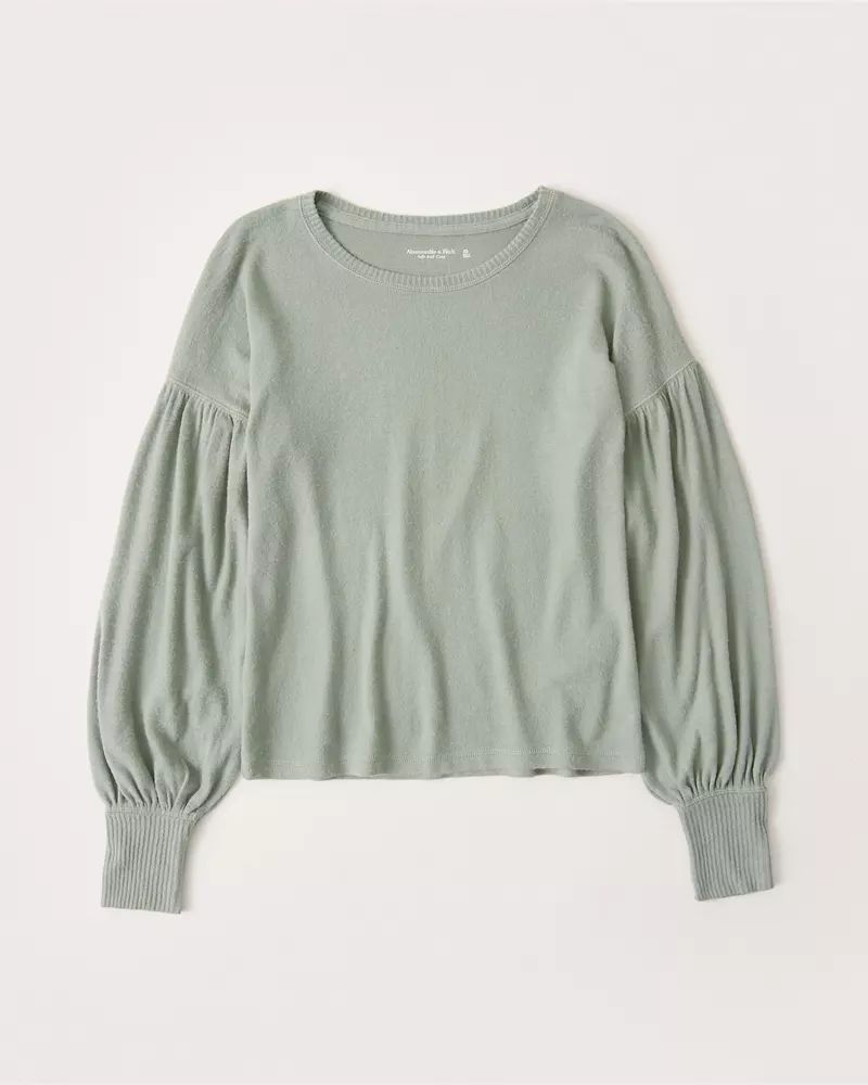 Long-Sleeve Puff Sleeve Top | Abercrombie & Fitch US & UK