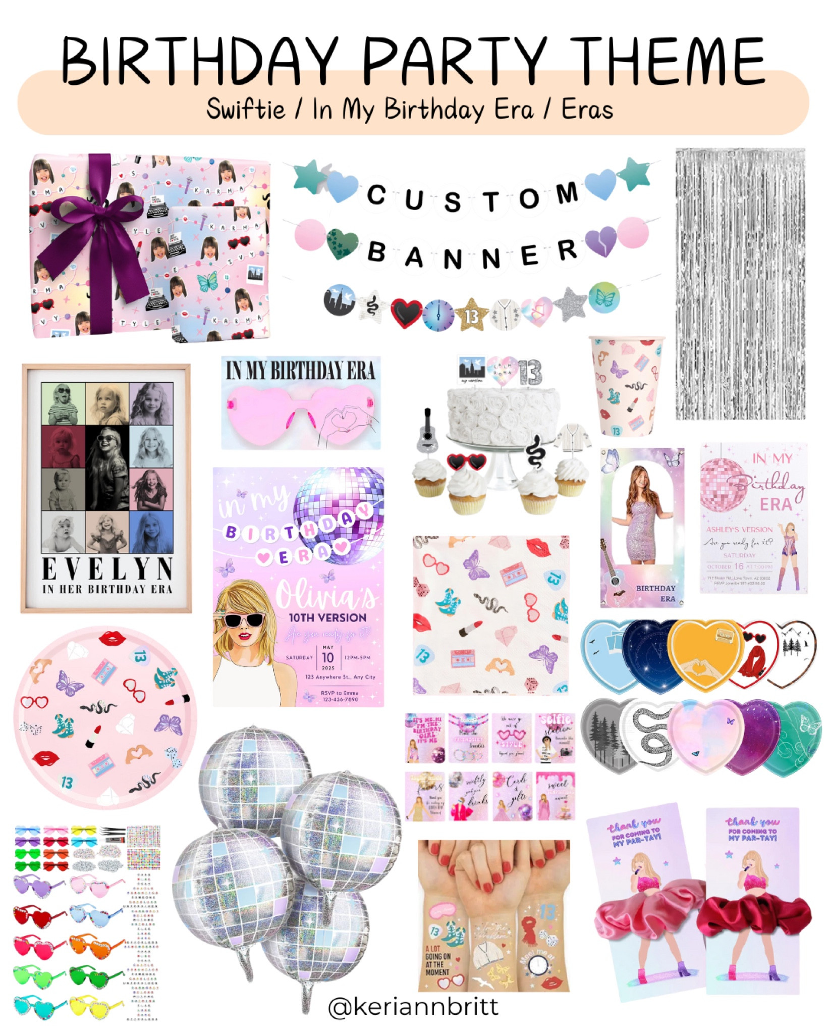 Birthday Party Theme - Taylor Swift / Eras

Kids birthday party theme / birthday party / first birthday party / party theme / birthday idea  / party decorations / 1st birthday party / 2 year old party theme / 3 year old birthday / girl birthday party / 4 year old birthday / 5 year old birthday / 6 year old birthday / Teenager Birthday Party / Preteen Birthday / Swiftie party / eras tour / in my birthday era 


#LTKKids #LTKParties
