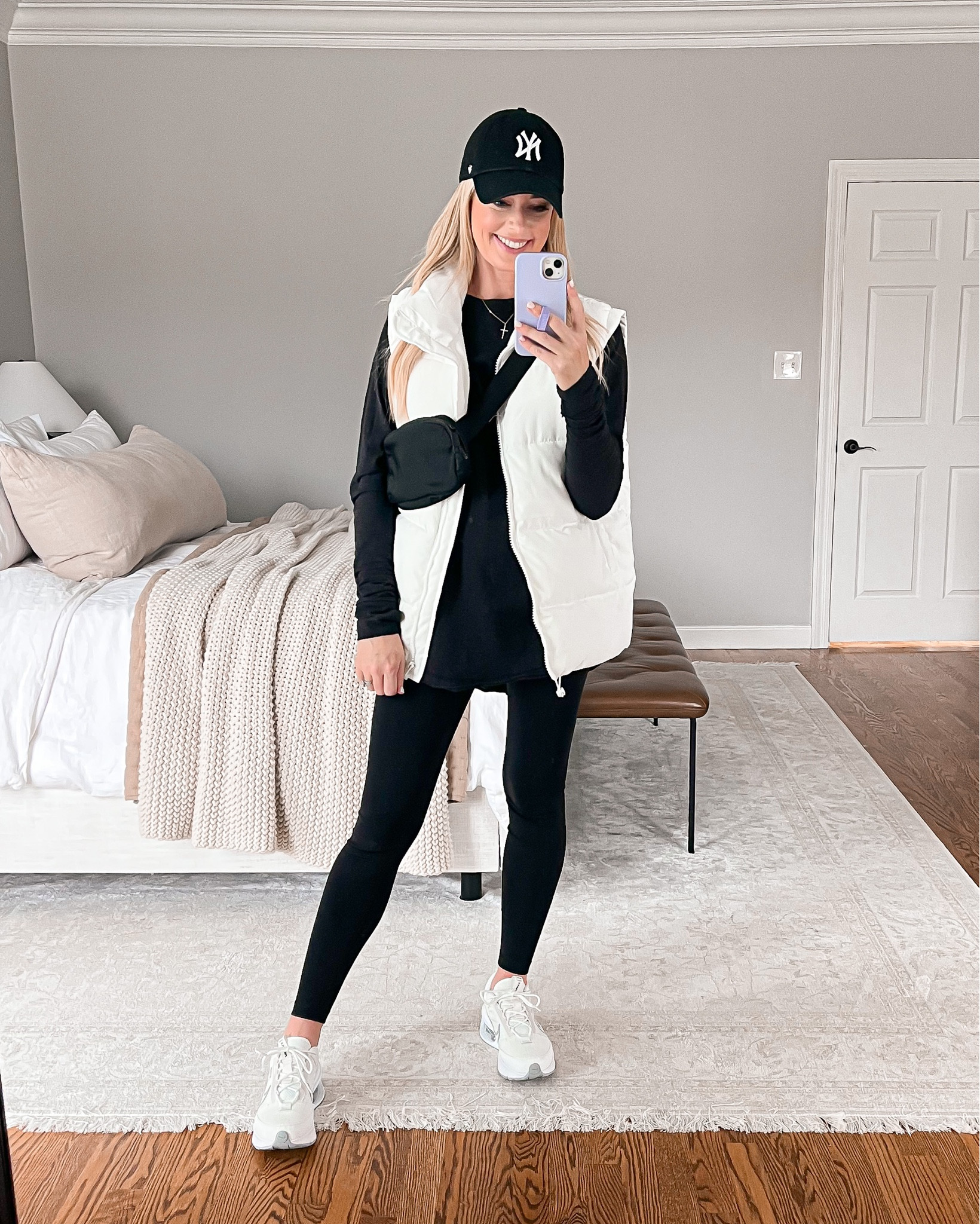 B & W Casual Outfit Idea // wearing an XS in long sleeve & leggings and a small in puffer vest. Also linked a similar option to my long sleeve tee.

Casual outfit, leggings, puffer vest, athleisure 

#LTKSeasonal #LTKFind #LTKstyletip