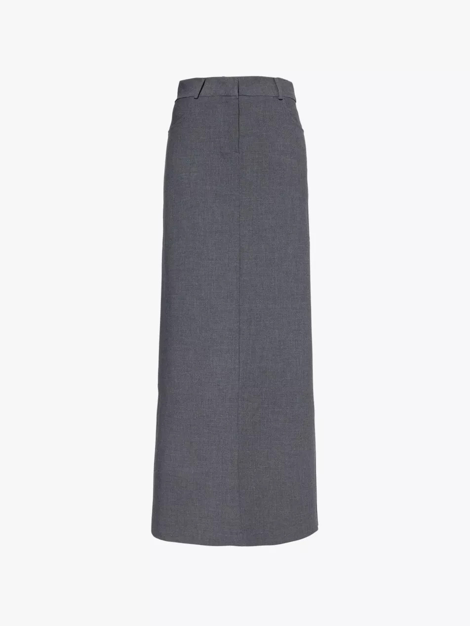 Malvo straight-cut wool-blend maxi skirt | Selfridges