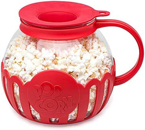 Ecolution Original Microwave Micro-Pop Popcorn Popper Borosilicate Glass, 3-in-1 Silicone Lid, Dishw | Amazon (US)
