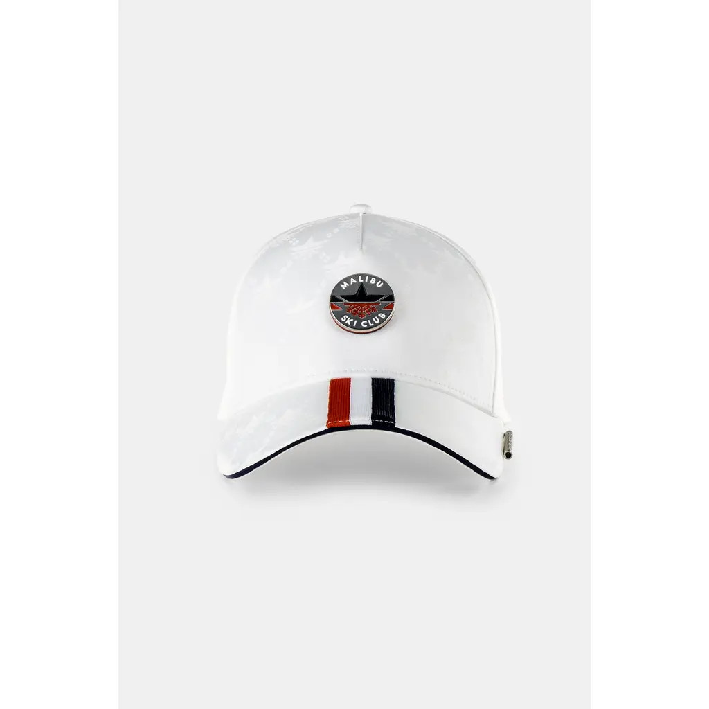 Malibu Ski Club Snow Monogram Cap in White at Nordstrom | Nordstrom