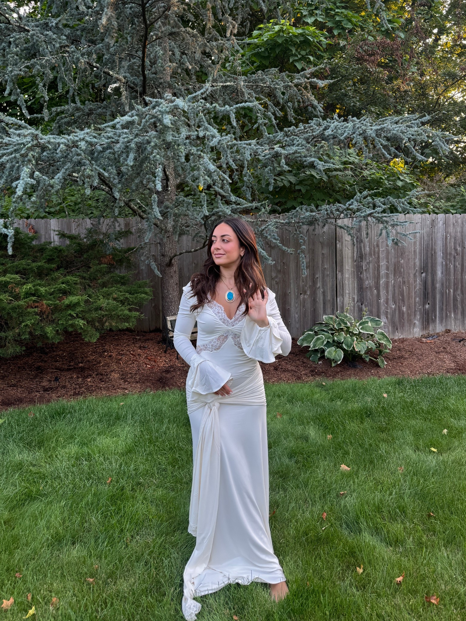 my favorite white dress I wore for my religious wedding ceremony 🤍 #whitedress