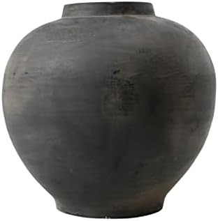 Artissance Vintage Vase – 10" Small Rustic Pottery Vase for Decor, Handmade Gray Apple-Shaped T... | Amazon (US)