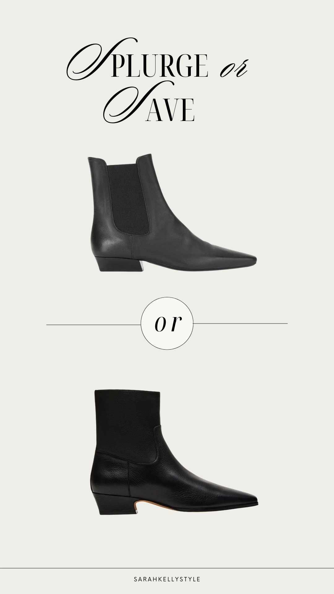 Splurge or Save Sleek Boot Edition! Love my tried and true Staud Boots, but Steve Madden has a great “save” option available!

#LTKStyleTip #LTKShoeCrush #LTKOver40