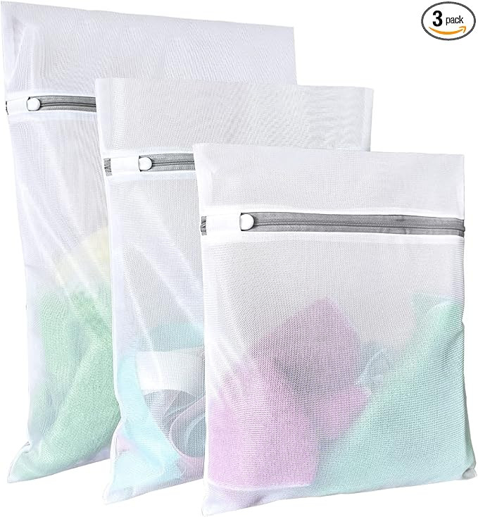 Lingerie Bags for Washing Delicates,Small Fine Mesh Laundry Bags,3Pcs(1 Large,1 Medium,1 Small) | Amazon (US)