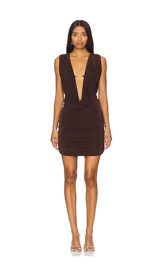 Slinky Mini Dress in Brown Mini Dress | Brown Wedding Guest Dress Fall | Revolve Clothing (Global)