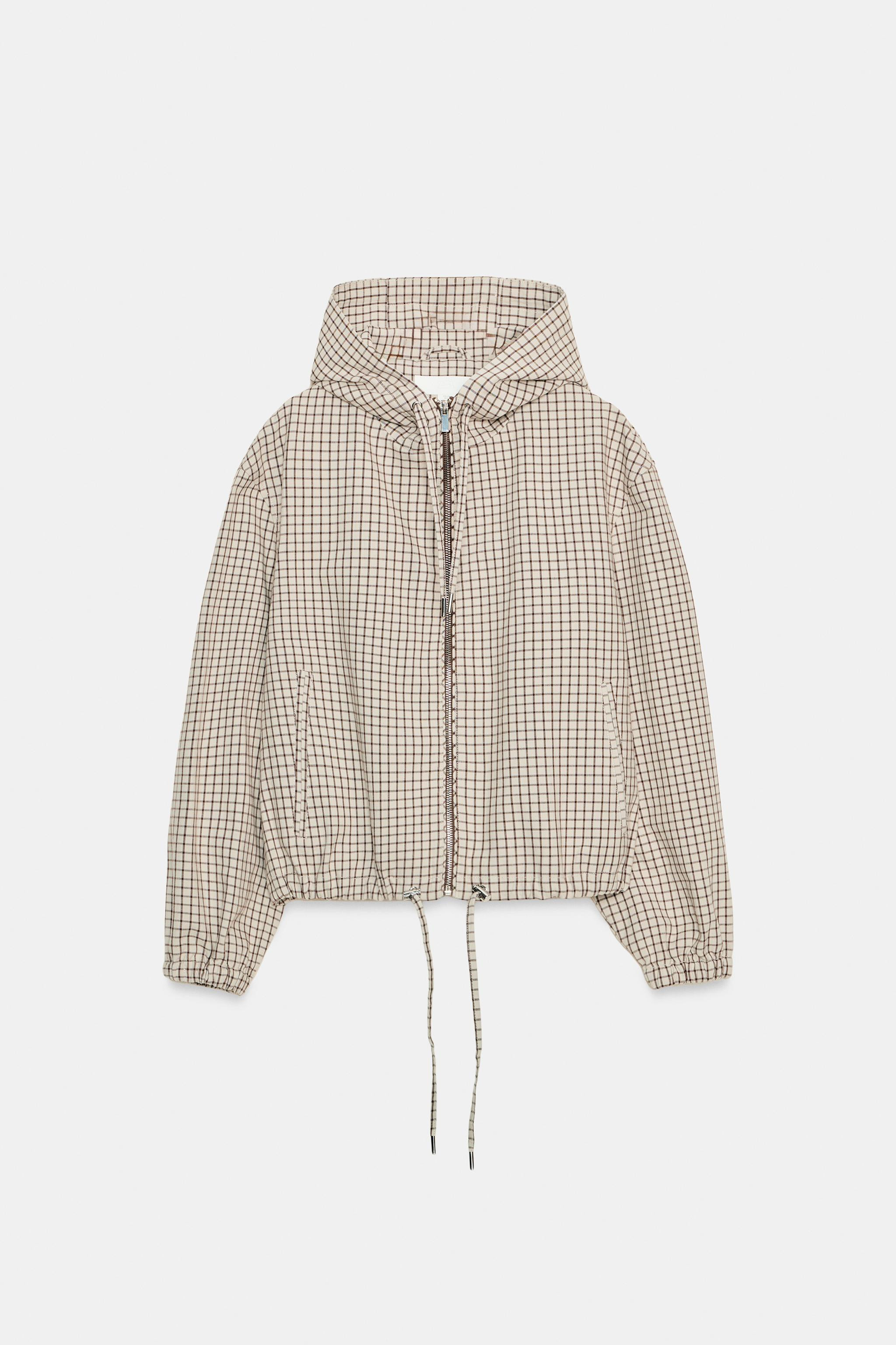 CHECK HOODED JACKET | Zara UK