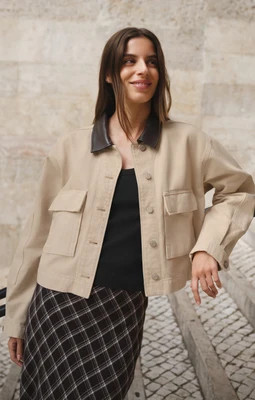 Rey Cropped Denim Chore Jacket Dusk Sage / Small | Z Supply