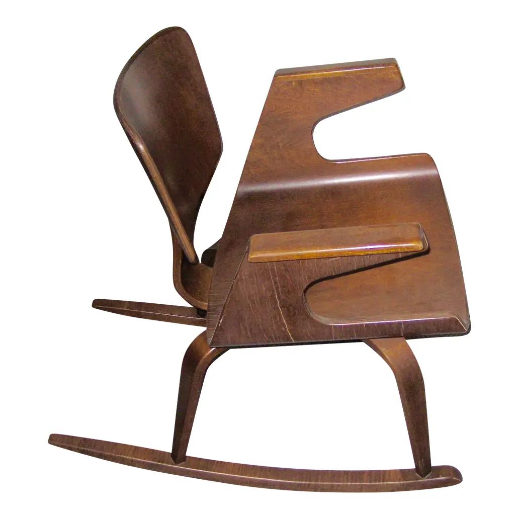 1950s Mid-Century Rocking Chair, Thonet | Chairish