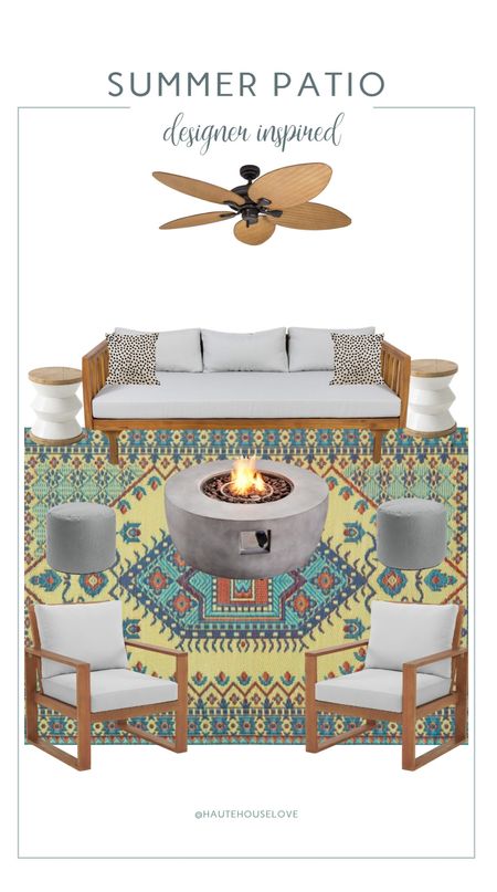 Summer patio designer inspired design, all from Amazon. Love this outdoor rug! So gorgeous! 







Outdoor couch, outdoor fire pit, outdoor accent chairs, outdoor side table, outdoor curling fan, outdoor area rug, outdoor Anthropologie inspired furniture, outdoor poof chair, Amazon home decor, Amazon home, Amazon home furniture, outdoor throw pillows, outdoor accent pillows, outdoor ceiling fan

#LTKStyleTip #LTKHome