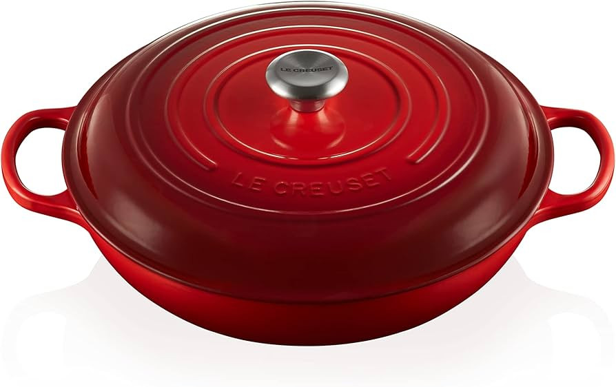 Le Creuset Enameled Cast Iron Signature Braiser, 5 qt. , Cerise | Amazon (US)