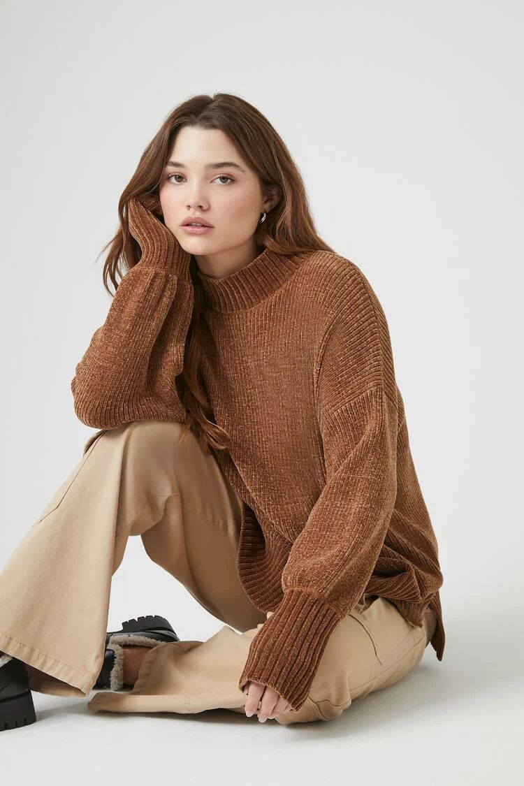 Ribbed Mock Neck Sweater | Forever 21 (US)