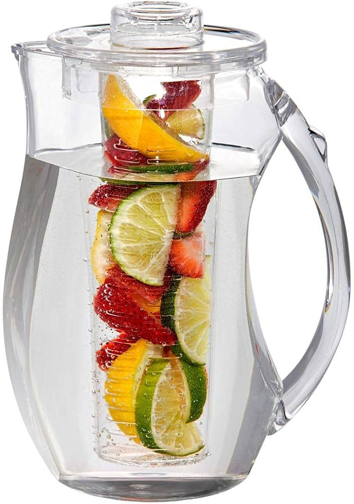 Water Infuser Pitcher – Fruit Infuser Water Pitcher By Home Essentials – Shatterproof Acrylic... | Amazon (US)