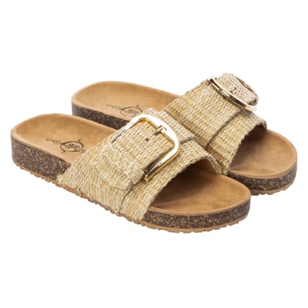 Ladies Jute Buckle Slide Sandals | Five Below