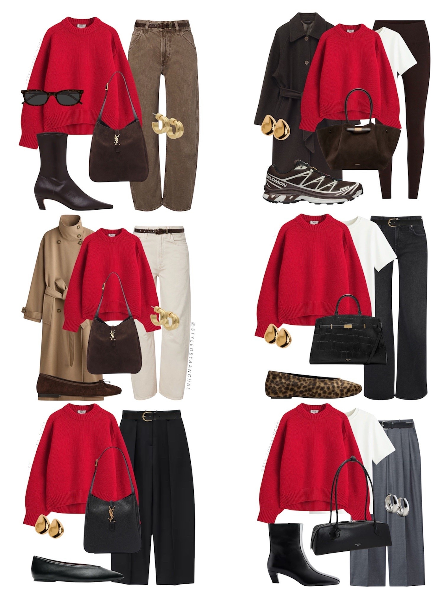 One red sweater styled 6 different ways for fall🍂✨


Red sweater 
Cos
Fall outfits
Autumn outfits 
Dark brown leggings 
Light brown jeans
Leopard print ballet flats
Hm
Modest
Neutral outfits
Ysl Suede bag

#LTKmodest #LTKstyletip #LTKsale