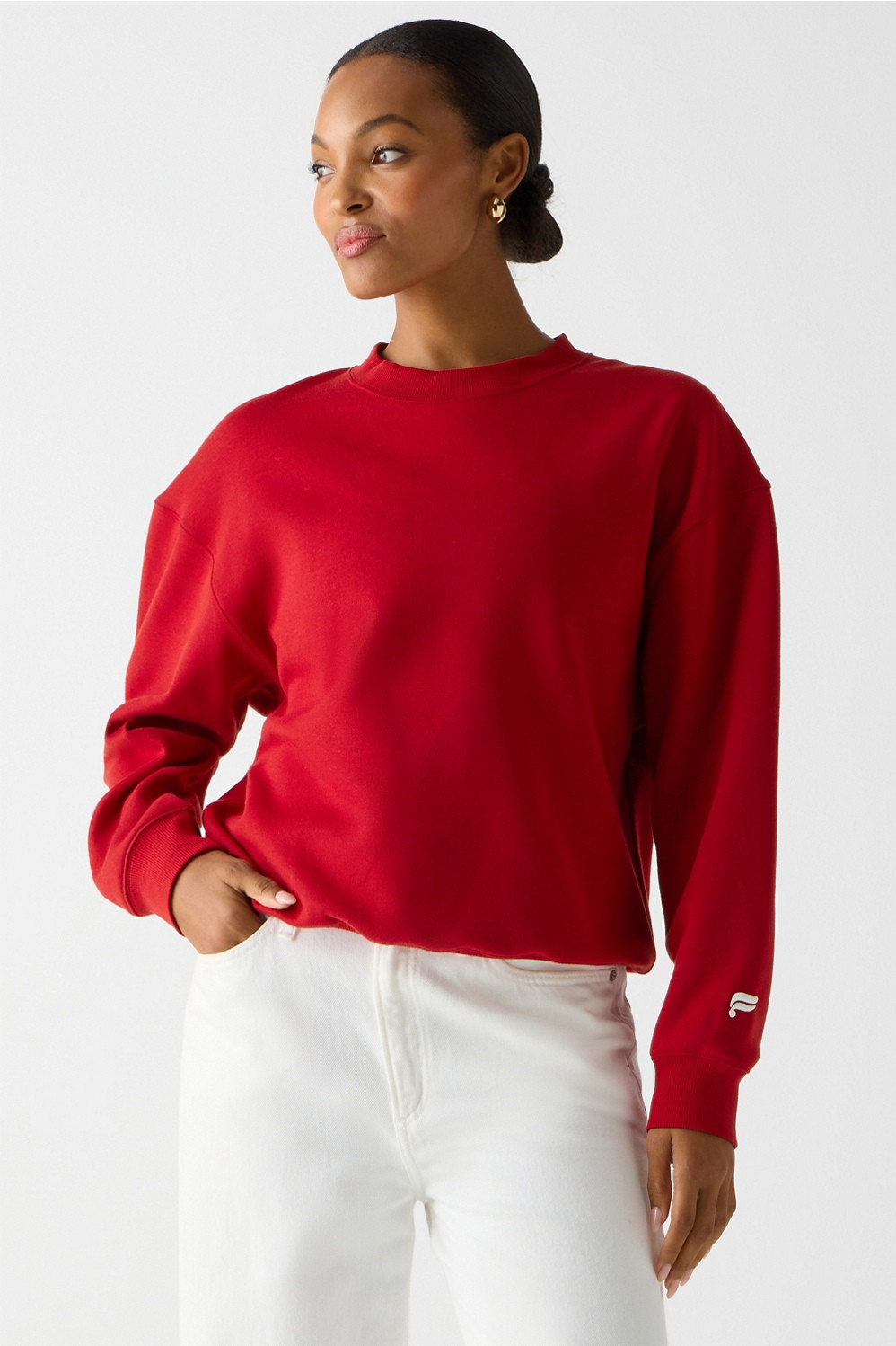 Cozy Fleece Crew Neck Sweatshirt | Fabletics