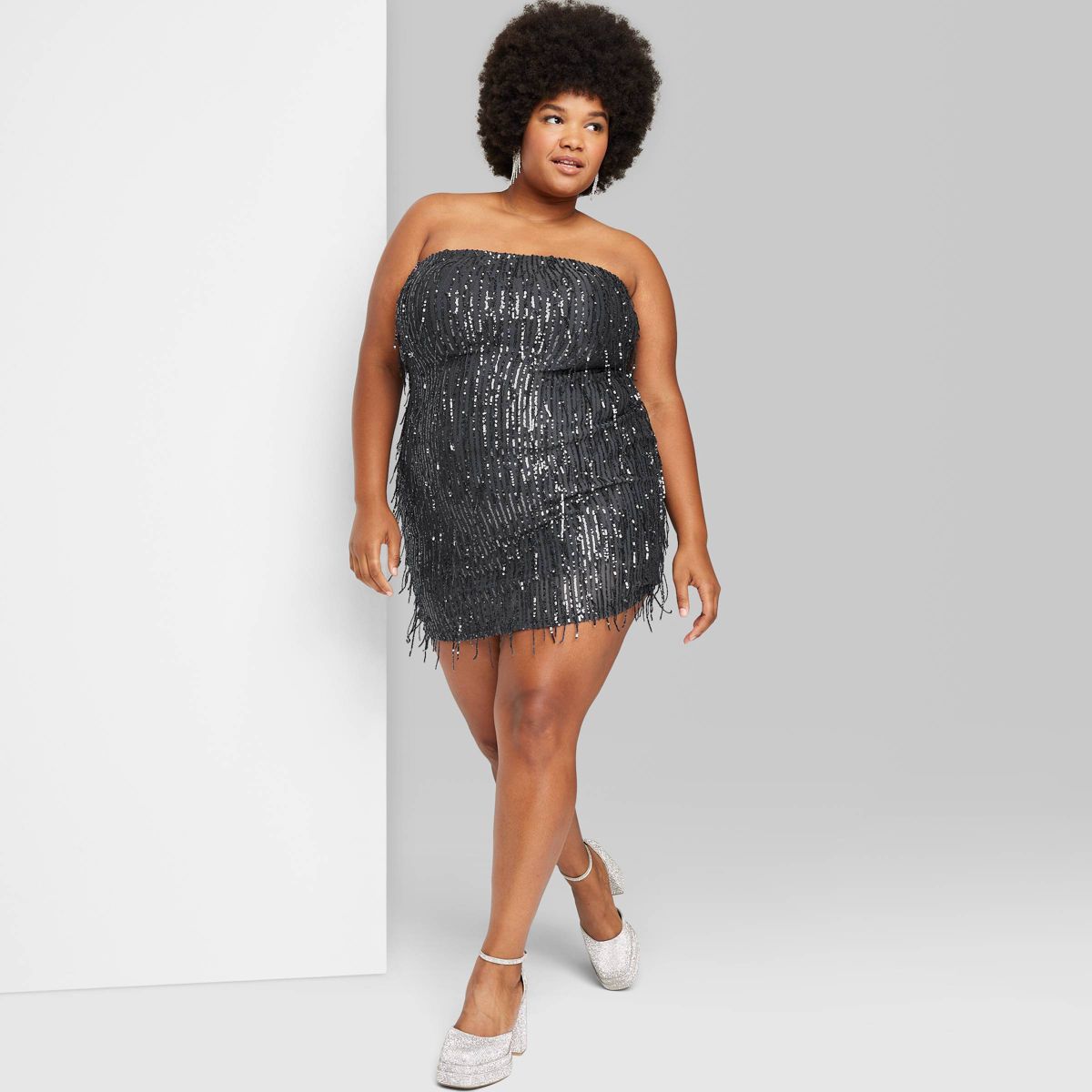 Women's Tube Sequin Fringe Mini Bodycon Dress - Wild Fable™ | Target