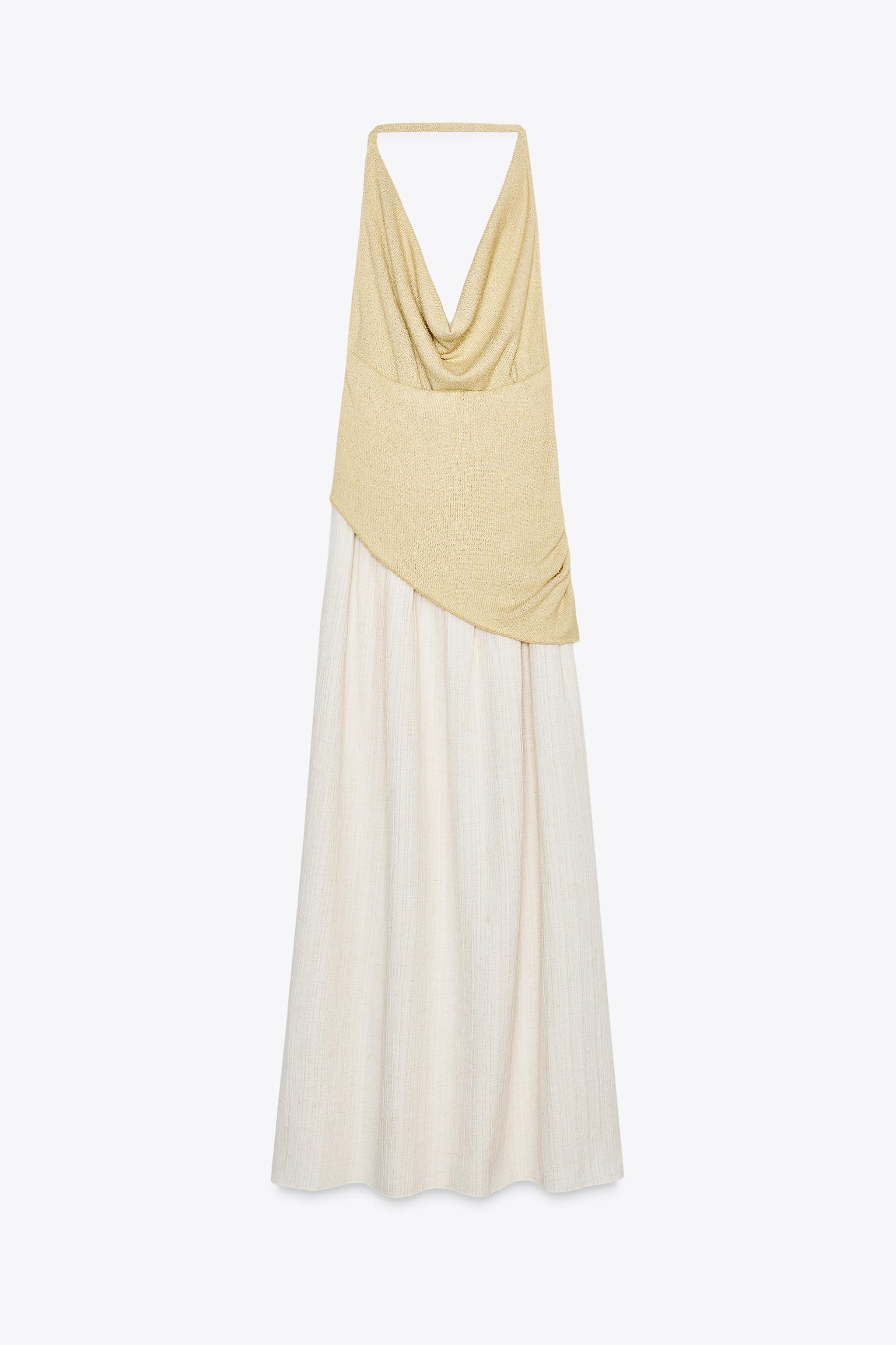 CONTRAST HALTER DRESS | Zara UK