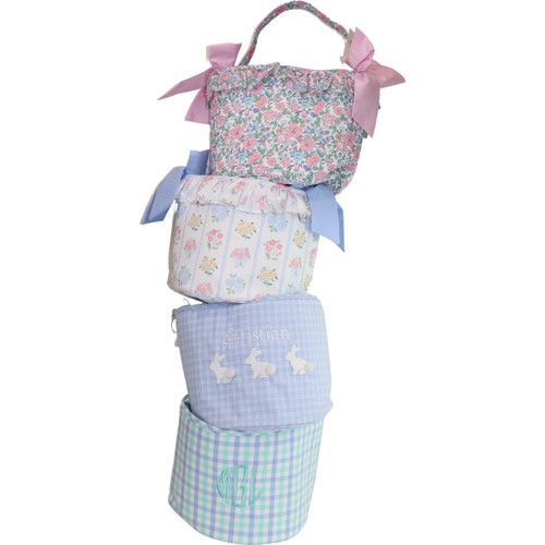 Blue Plaid Bunny Easter Basket | Cecil and Lou