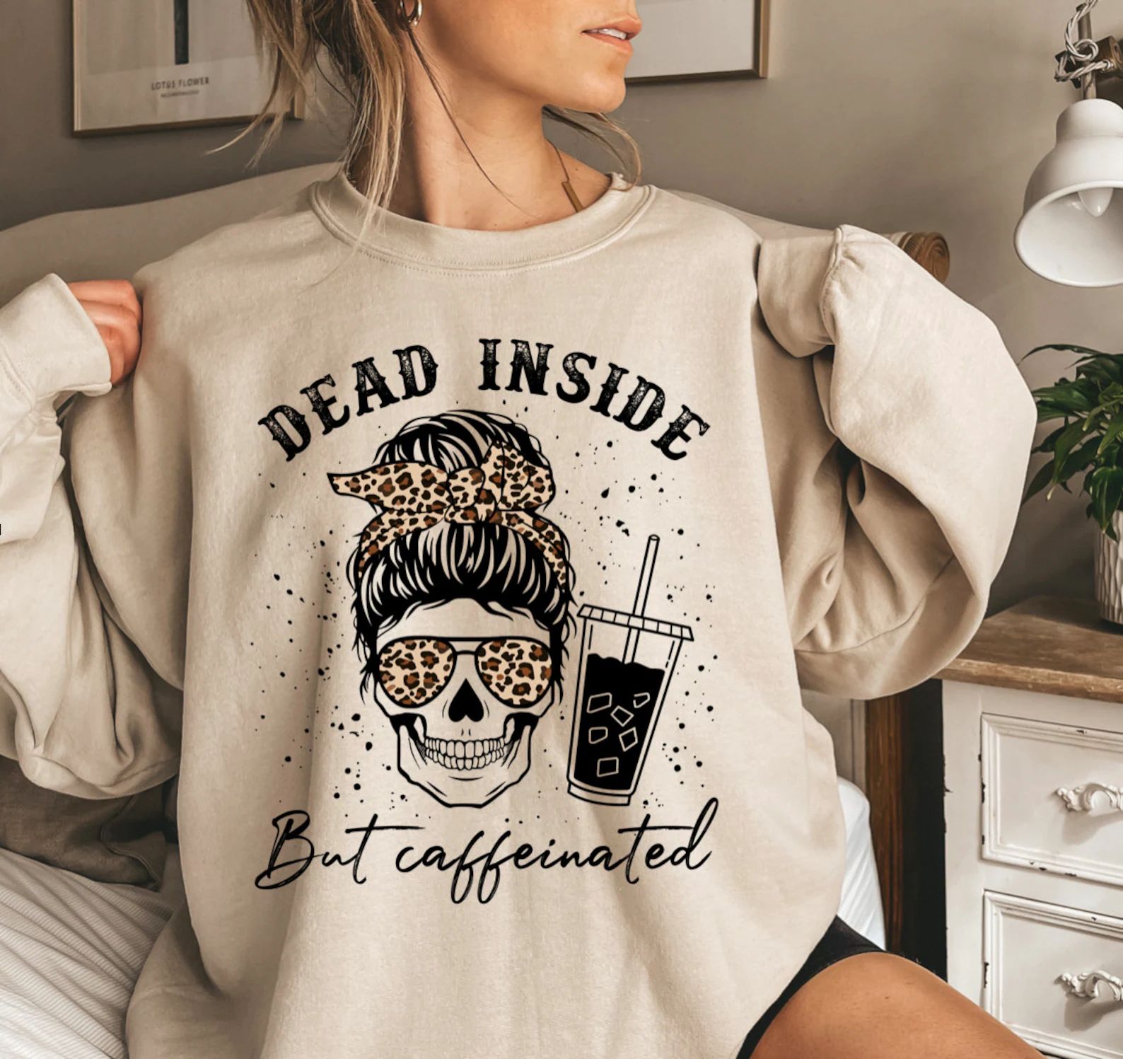 Fall shirt dead inside halloween shirt womens skeleton | Etsy | Etsy (US)