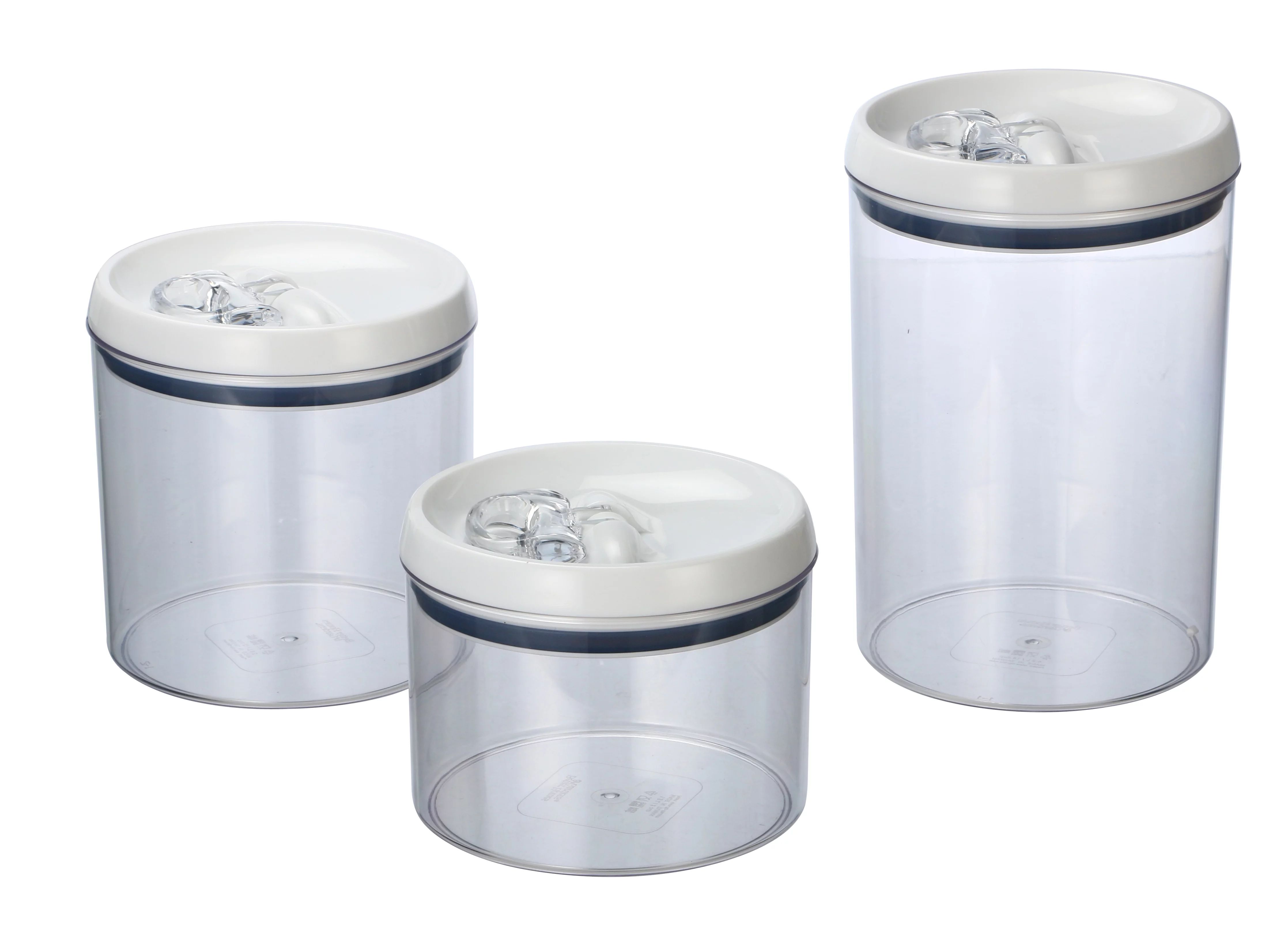 Better Homes & Gardens Canister Pack of 3 - Round Flip-Tite Food Storage Container Set | Walmart (US)
