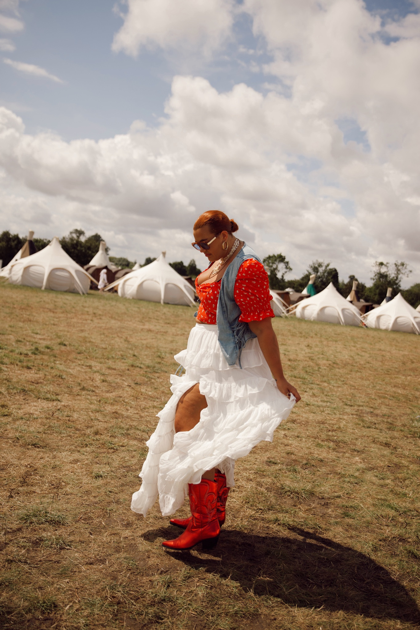My recent look from Secret Garden Party! 

This skirt has super limited availability but I’ve tagged in the hopes it comes back in stock as well as the straight size option too (this doesn’t have an elasticated waist though). 

I’m wearing a size 18 in the skirt and the sizing comes up quite large as I originally returned a size 20! 

Love this waistcoat and I’ve been wearing it done up, over adorable summer dresses too! Wearing an XXL. 

Boots are no longer available but have tagged some alternatives as well as alternative tops. ♥️

#LTKeurope #LTKSeasonal #LTKcurves