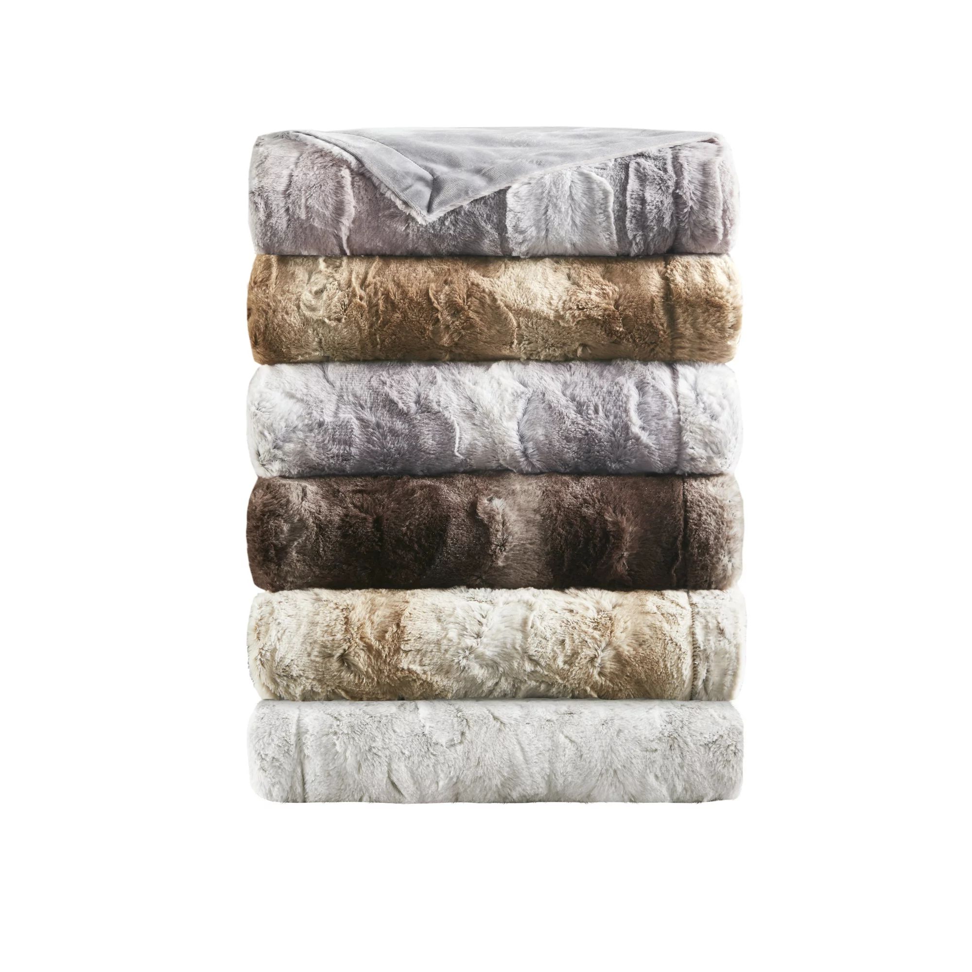 Home Essence Marselle Oversized Luxuriously Soft Faux Fur Throw, 60x70", Tan | Walmart (US)