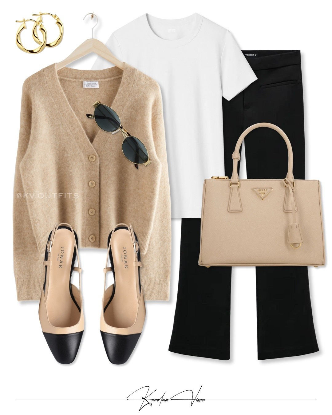 OOTD Classic cardigan look 💼

Beige cardigan, white t-shirt, black cropped mini flare trousers, two tone leather slingbacks, beige leather bag. 

Cardigan - &OtherStories 
Top - Uniqlo
Trousers - Zara (similar 4043/046)
Shoes - Jonak
Bag - Prada
Sunglasses - H&M

Tags: beige alpaca cardigan &otherstories white classic t-shirt tee uniqlo black mini flare trousers zara beige leather bag prada galleria medium two tone leather slingbacks jonak gold frame sunglasses h&m classic outfit timeless style workwear office look spring outfit summer outfit 

#LTKworkwear #LTKstyletip #LTKsummer