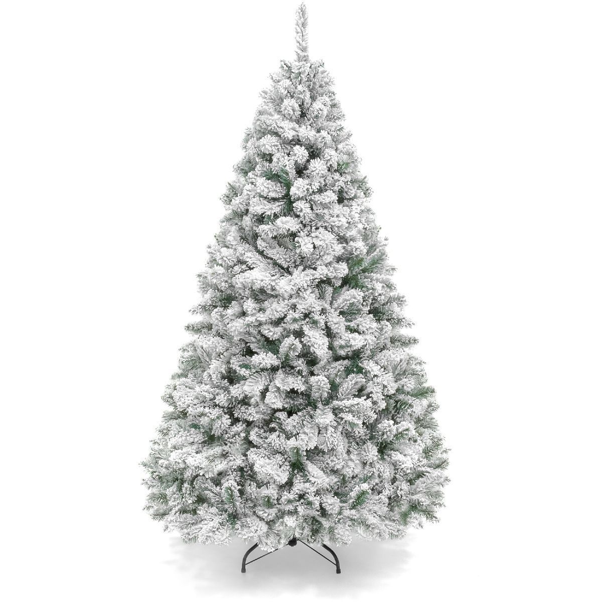 Best Choice Products Snow Flocked Christmas Tree, Premium Holiday Pine Branches, Foldable Metal B... | Target